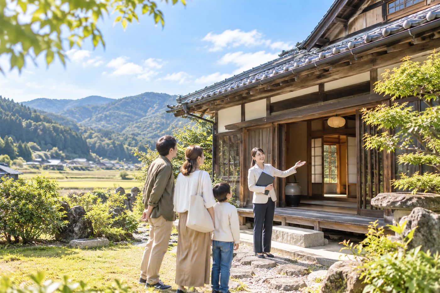 古民家を訪ねる人たち